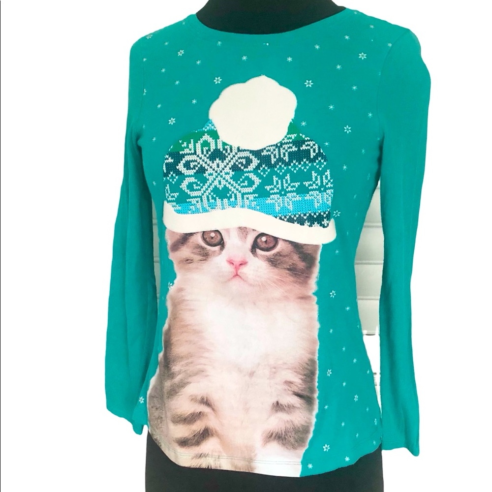 Girl’s Winter Kitty Shirt